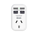 SINGLE OUTLET ADAPTOR 2 USB-A & 2 USB-C