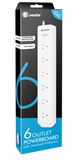 6 OUTLET POWERBOARD WHITE