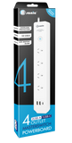 4 OUTLET MASTERSWITCH POWERBOARD DUAL TYPE-C AND USB-A