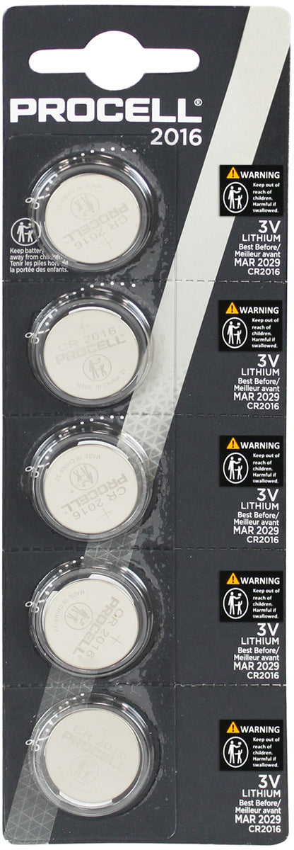 PROCELL LITH COIN CR2016 5PK – Esonic