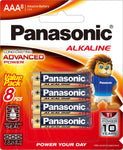 PANASONIC RED ALKALINE AAA 8PK