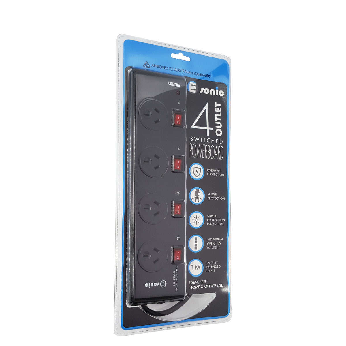 4 Outlet Switched Powerboard Esonic