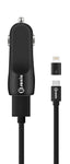 USB Car Charger 2in1 with iPhone Adapter