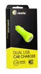 DUAL USB CAR CHARGER 3.4A SMART GREEN
