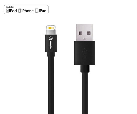 MFI Lightning to USB Flat Cable Black