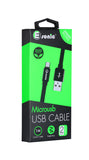 Premium Eco Microusb Flat Cable (Black)